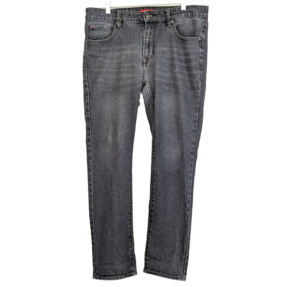 MBX Denim Men's Slim Fit Jeans 34x30 Faded Blue Stretch Measured 34x29.5